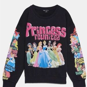 Zara Black Princess Reunited Sweatshirt size Medium
